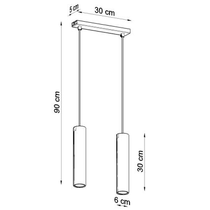 Подвесная люстра LAGOS 2 2xGU10/10W/230V белый