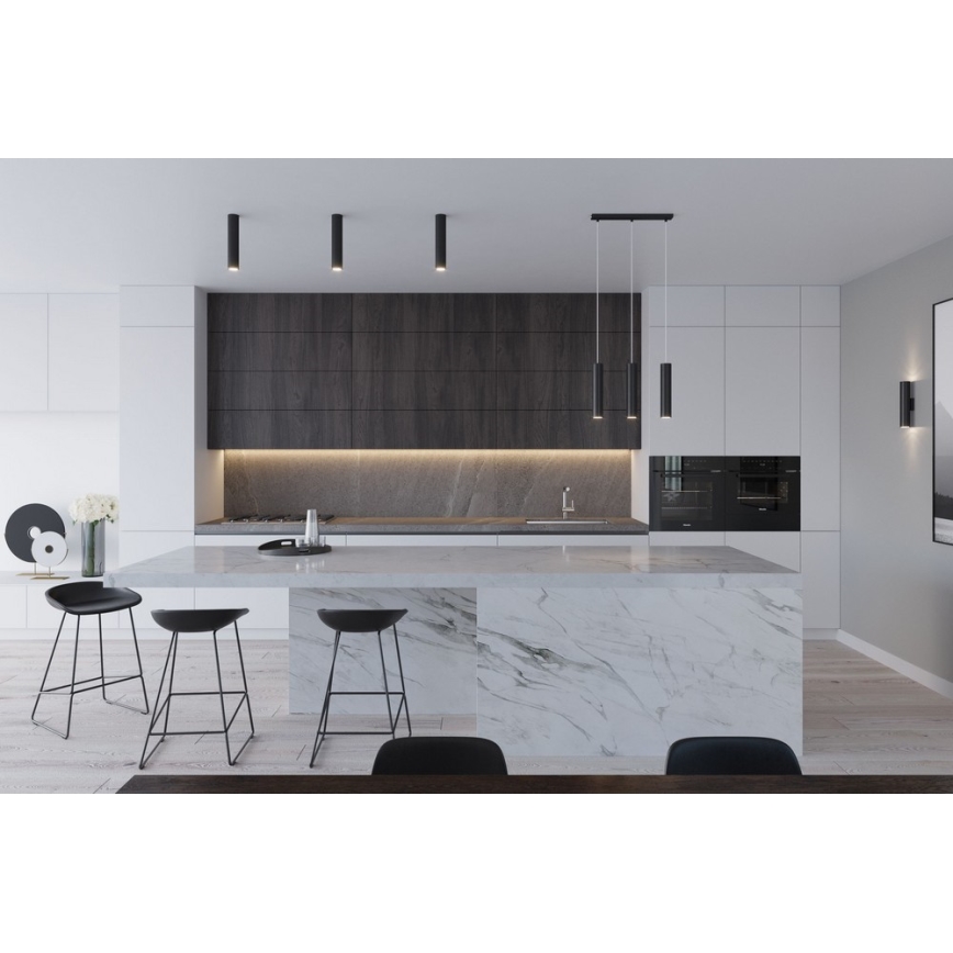 Підвісна люстра LAGOS 2 2xGU10/10W/230V чорний