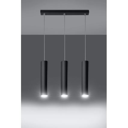 Подвесная люстра LAGOS 3 3xGU10/10W/230V черный