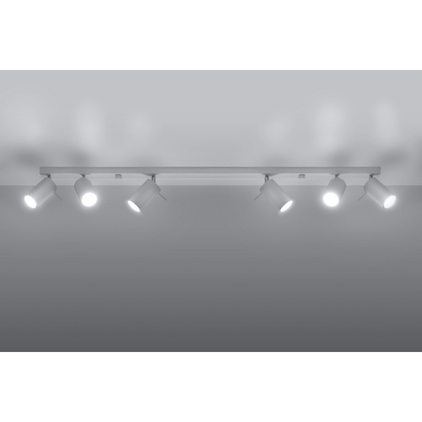 Точечный светильник RING 6L 6xGU10/10W/230V белый