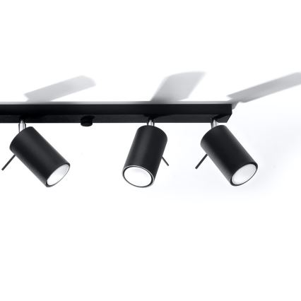 Точковий світильник RING 6L 6xGU10/10W/230V чорний