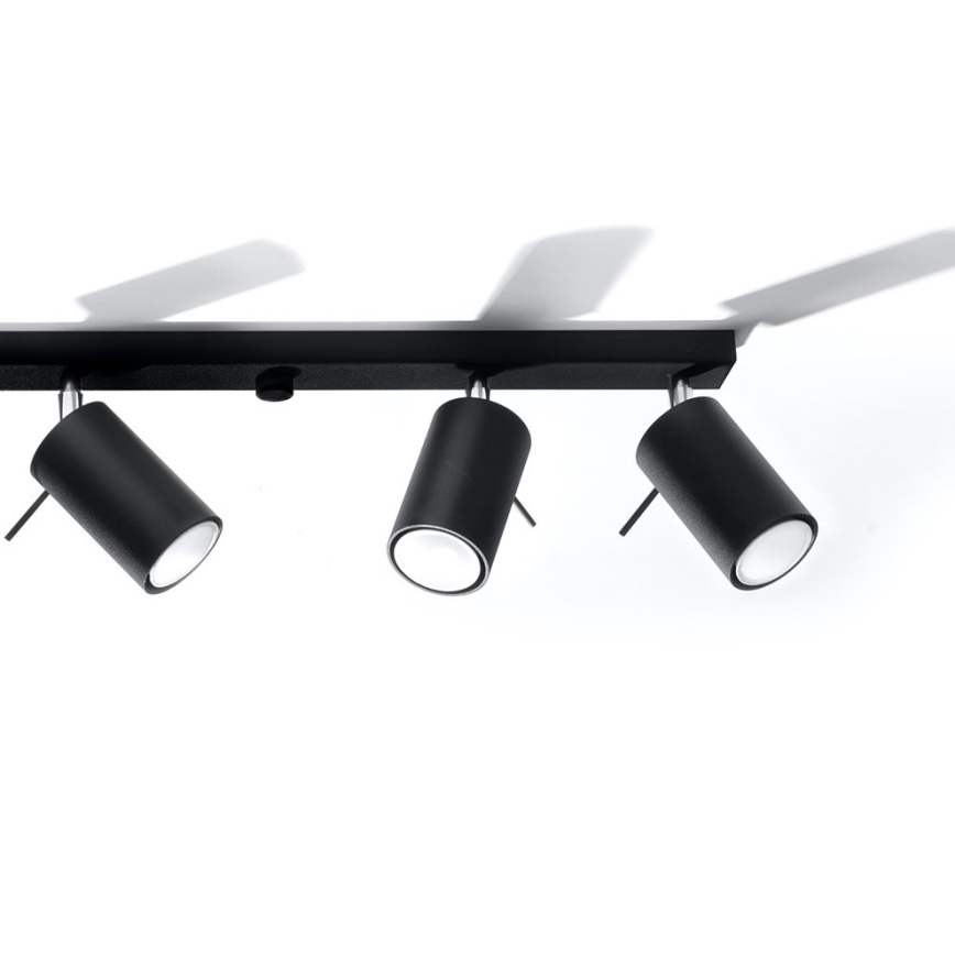 Точковий світильник RING 6L 6xGU10/10W/230V чорний