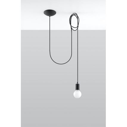 Подвесная люстра EDISON 1 1xE27/60W/230V паук черный