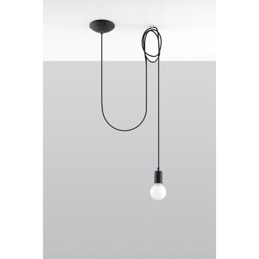 Подвесная люстра EDISON 1 1xE27/60W/230V паук черный