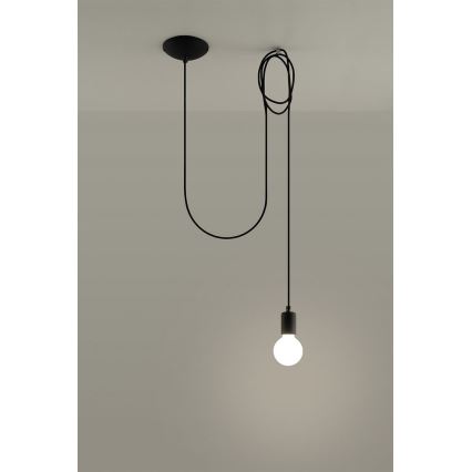 Подвесная люстра EDISON 1 1xE27/60W/230V паук черный