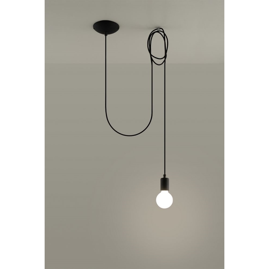 Подвесная люстра EDISON 1 1xE27/60W/230V паук черный