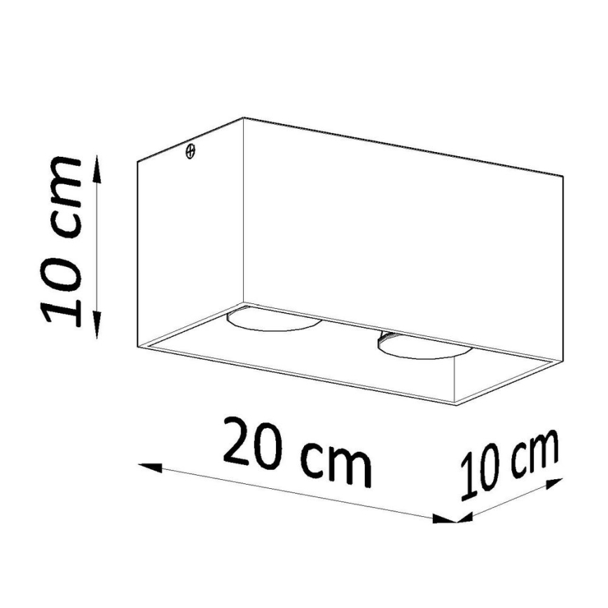 Точковий світильник QUAD 2xGU10/40W/230V