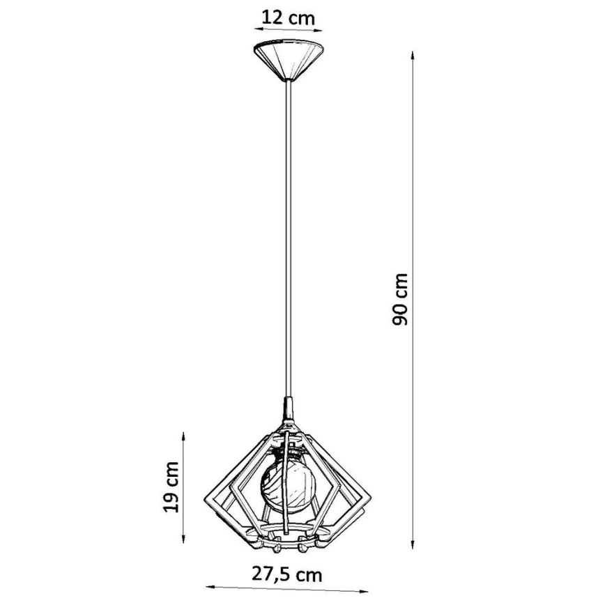 Підвісна люстра POMPELMO 1xE27/60W/230V