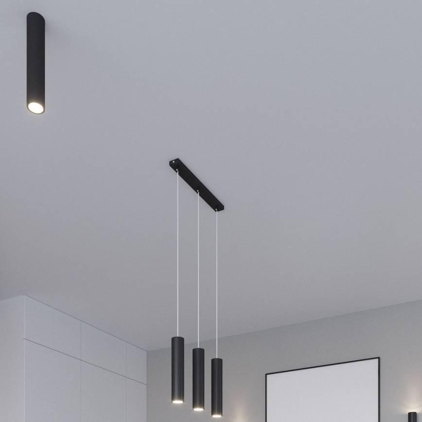 Точковий світильник LAGOS 1xGU10/10W/230V 30 см чорний