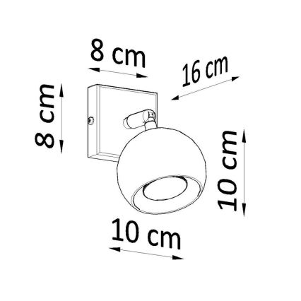 Настенный точечный светильник OCULARE 1xGU10/10W/230V
