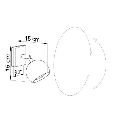 Настенный точечный светильник OCULARE 1xGU10/10W/230V