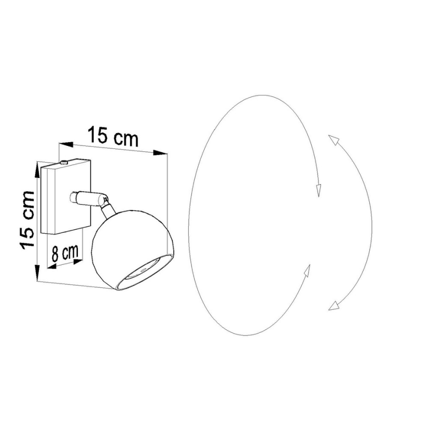 Настінний точковий світильник OCULARE 1xGU10/10W/230V