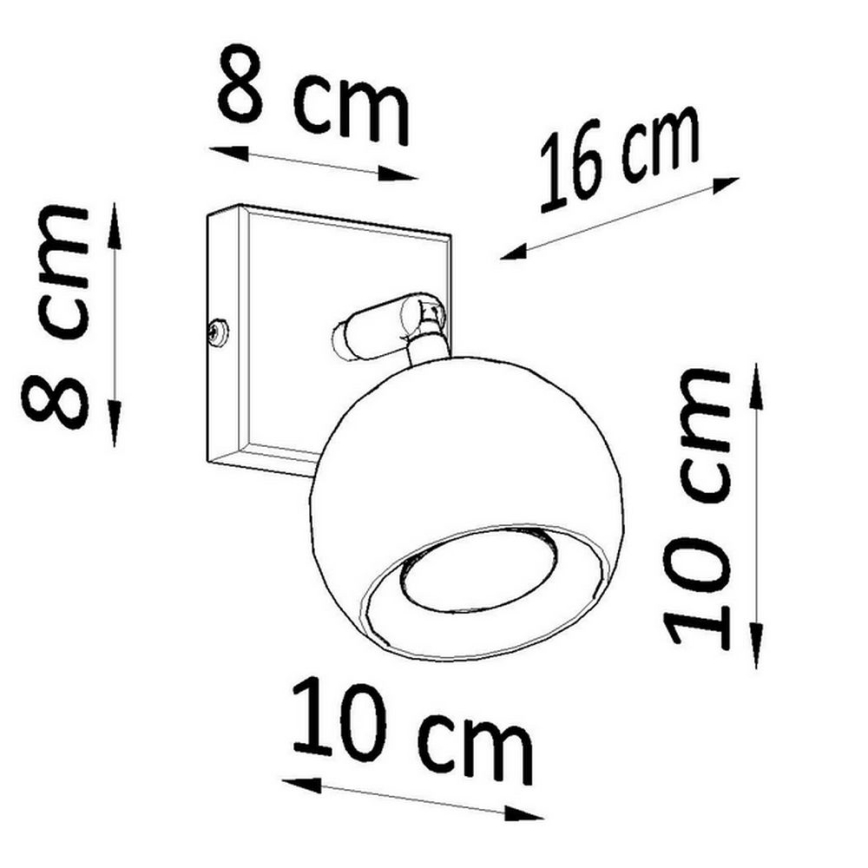 Настінний точковий світильник OCULARE 1xGU10/10W/230V