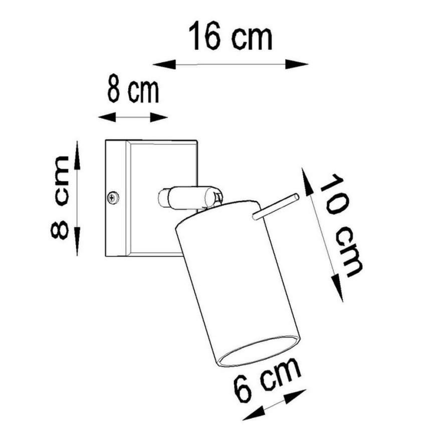 Настенный точечный светильник RING 1xGU10/10W/230V