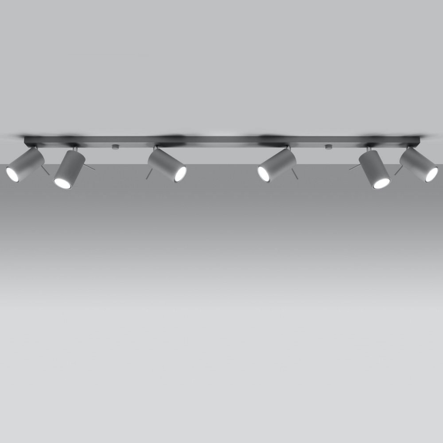 Стельовий точковий світильник RING 6xGU10/10W/230V