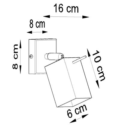 Настенный точечный светильник MERIDA 1xGU10/40W/230V серый