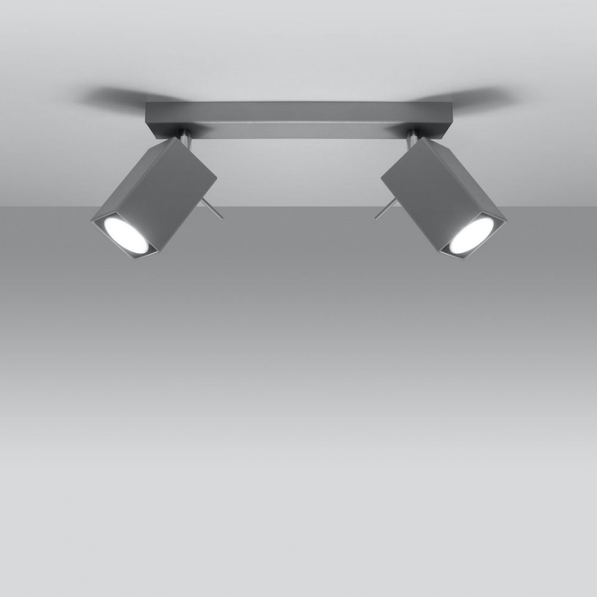 Точковий світильник MERIDA 2xGU10/40W/230V сірий