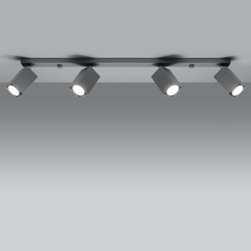 Точечный светильник MERIDA 4xGU10/40W/230V серый