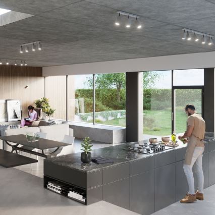 Точечный светильник MERIDA 6xGU10/40W/230V серый