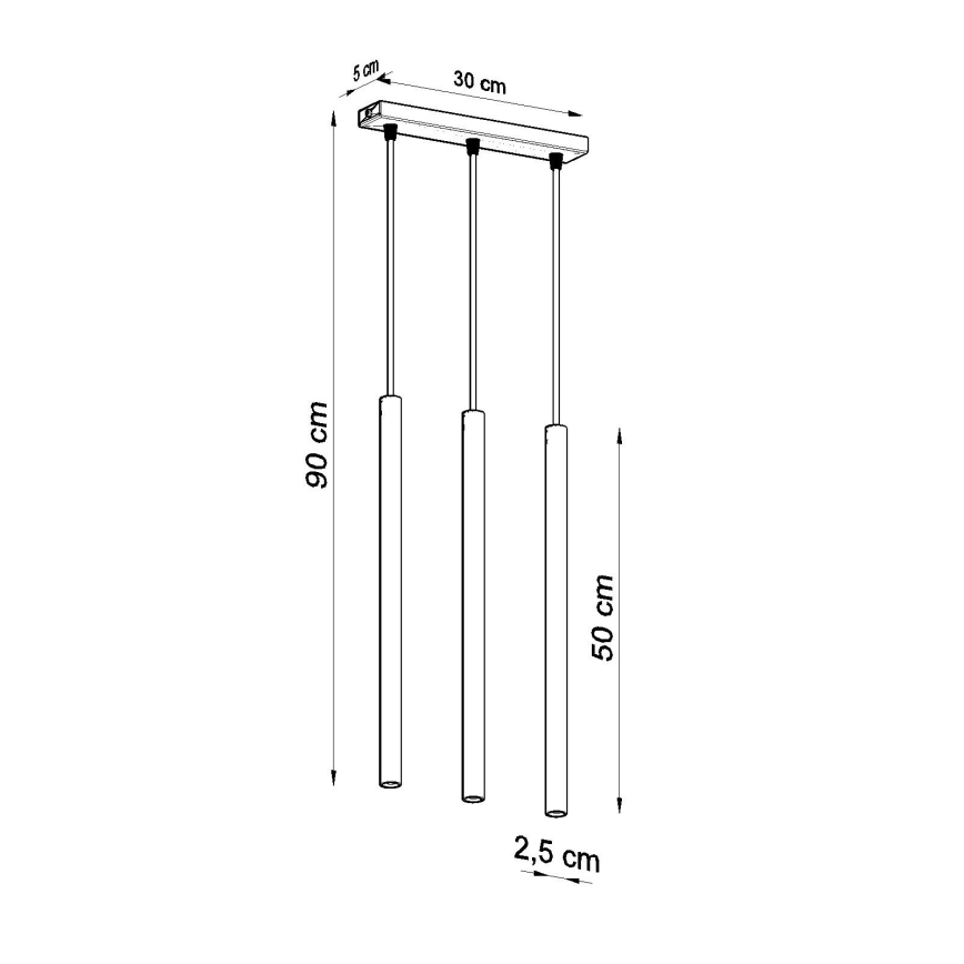Подвесная люстра PASTELO 3xG9/8W/230V белый