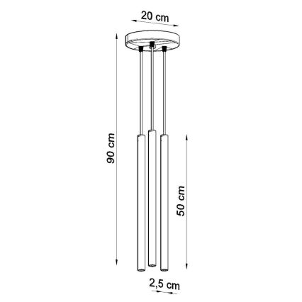 Подвесная люстра PASTELO 3xG9/8W/230V белый