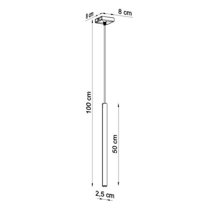 Подвесная люстра PASTELO 1xG9/8W/230V черный