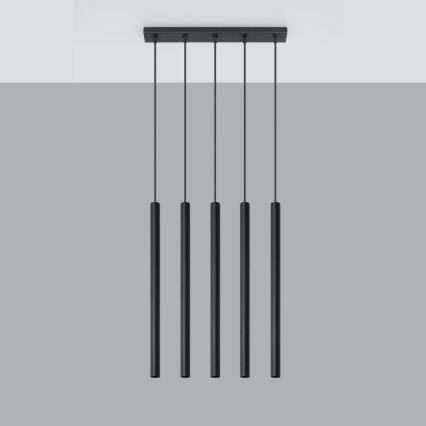Подвесная люстра PASTELO 5xG9/8W/230V черный