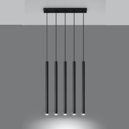Подвесная люстра PASTELO 5xG9/8W/230V черный