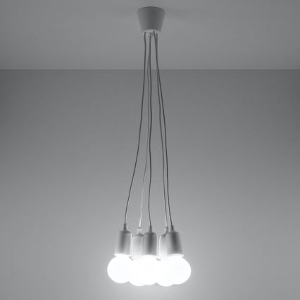 Підвісна люстра DIEGO 5xE27/60W/230V
