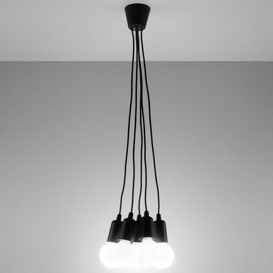 Підвісна люстра DIEGO 5xE27/60W/230V