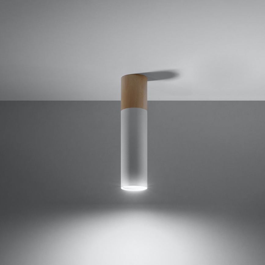 Потолочный светильник PABLO 1xGU10/40W/230V белый/бук