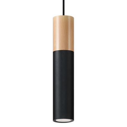 Подвесная люстра PABLO 1xGU10/40W/230V черный/бук