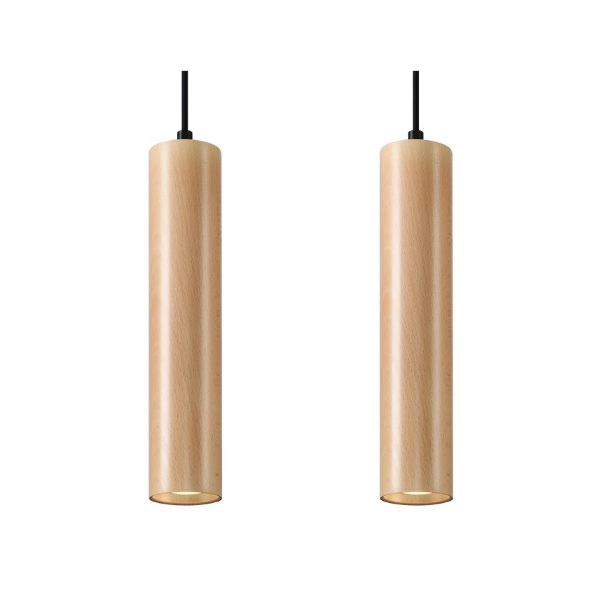 Підвісна люстра LINO 2xGU10/40W/230V бук