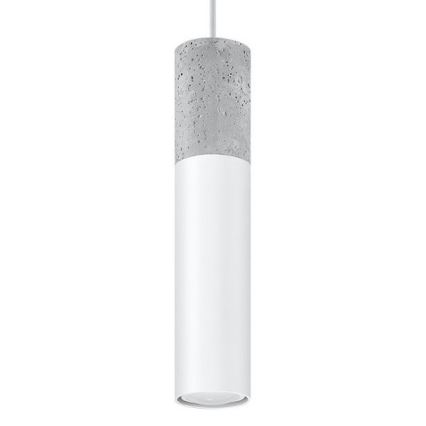 Подвесная люстра BORGIO 1xGU10/40W/230V бетон/металл белый