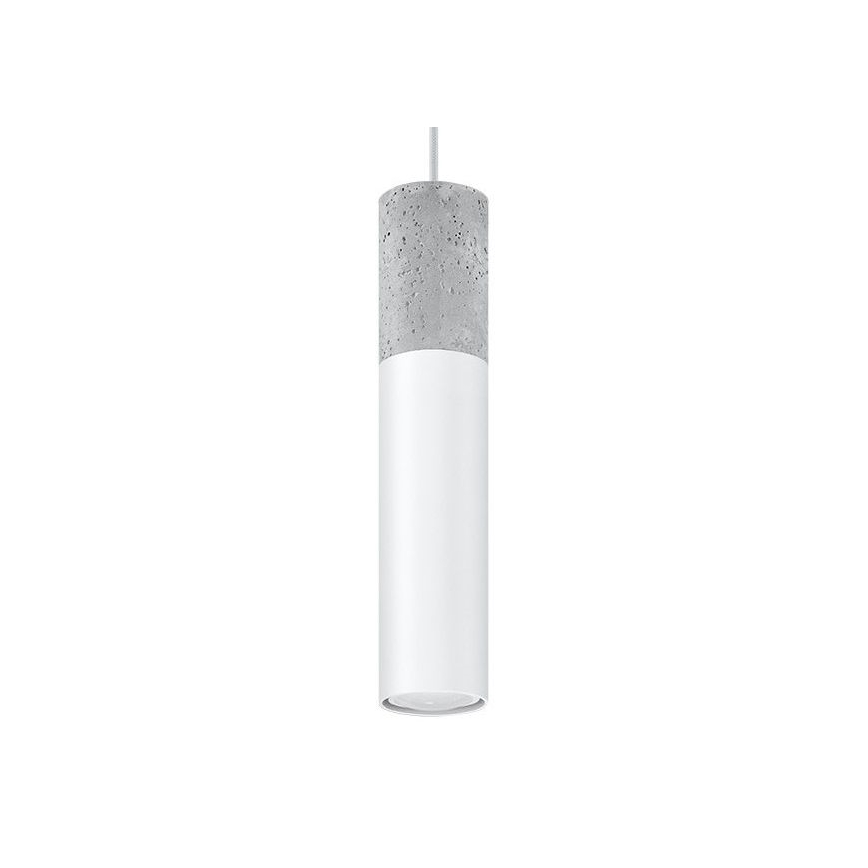 Подвесная люстра BORGIO 1xGU10/40W/230V бетон/металл белый
