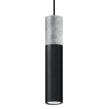 Подвесная люстра BORGIO 1xGU10/40W/230V бетон/металл черный