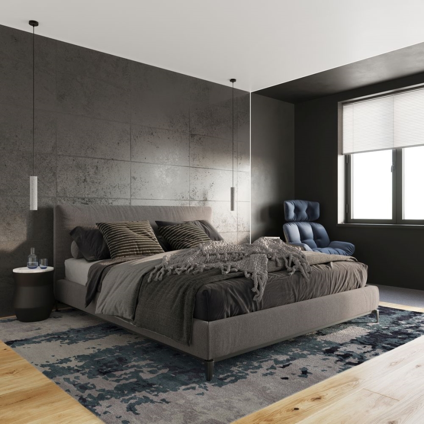 Подвесная люстра LUVO 1xGU10/40W/230V бетон/черный