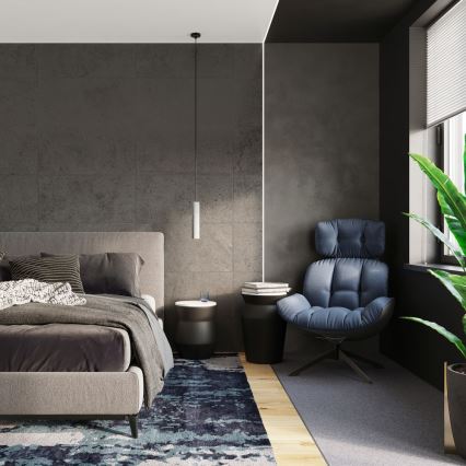 Подвесная люстра LUVO 1xGU10/40W/230V бетон/черный