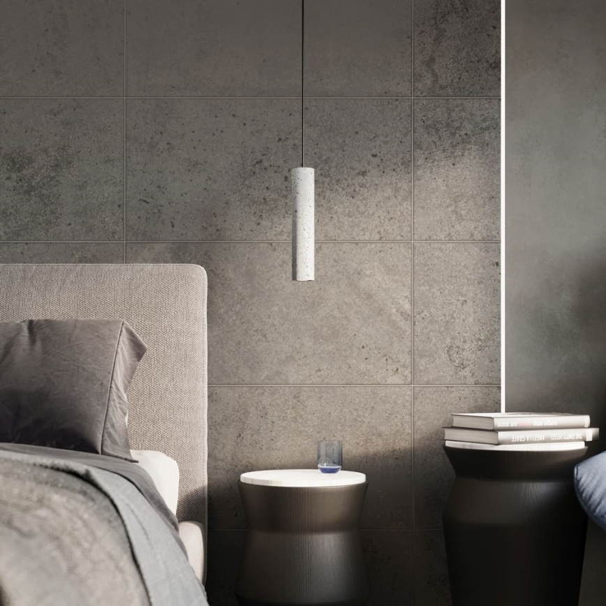 Люстра на тросі LUVO 2xGU10/40W/230V бетон/чорний