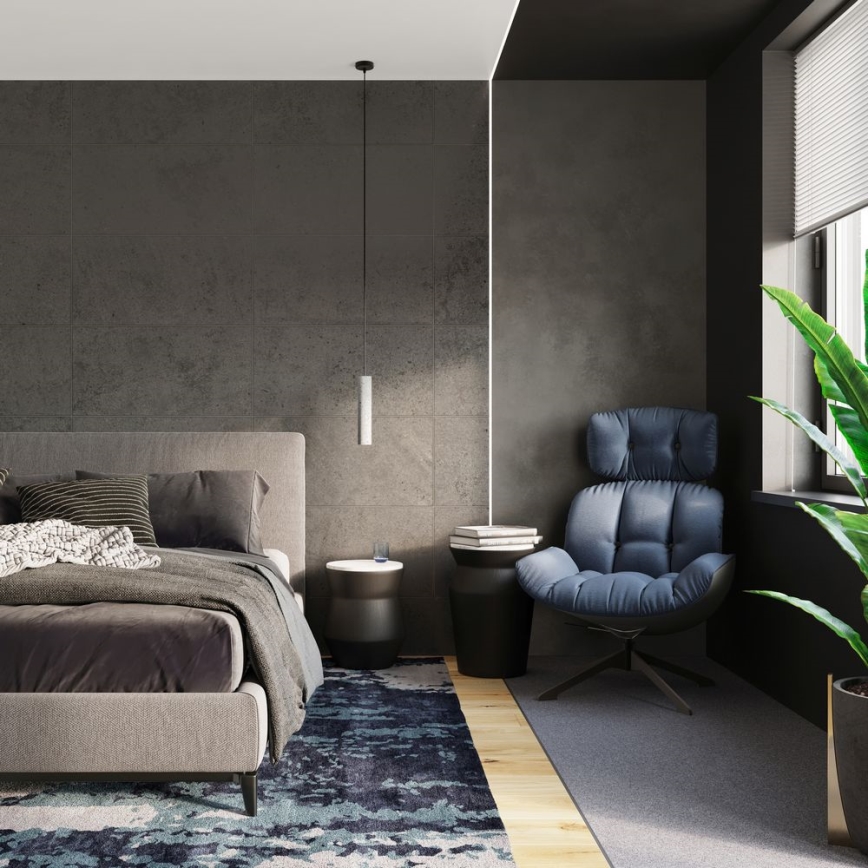 Люстра на тросі LUVO 3xGU10/40W/230V бетон/чорний