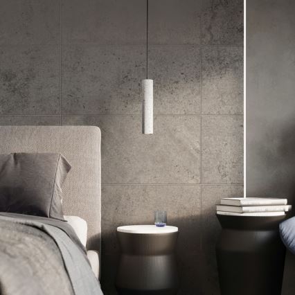 Люстра на тросі LUVO 3xGU10/40W/230V бетон/чорний