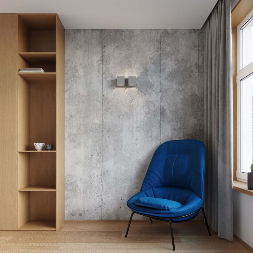 Настінний точковий світильник QUAD 2xG9/40W/230V сірий