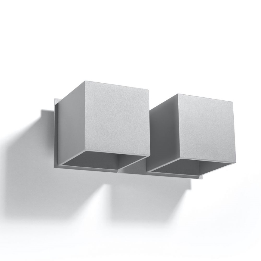 Настінний точковий світильник QUAD 2xG9/40W/230V сірий