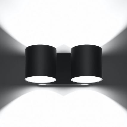 Настінний точковий світильник ORBIS 2xG9/40W/230V чорний