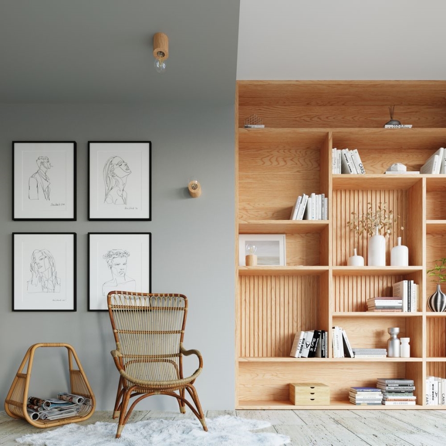 Потолочный светильник SALGADO 1xE27/60W/230V бук