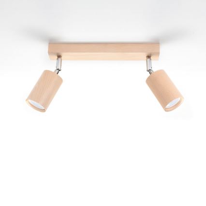 Точковий світильник BERGE 2xGU10/40W/230V бук