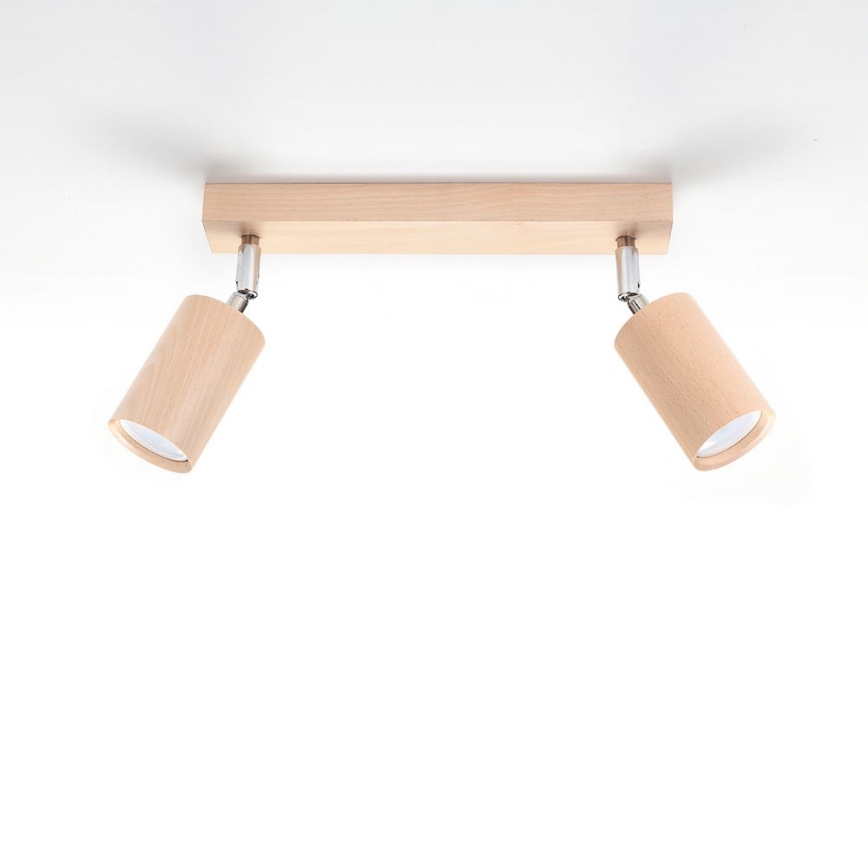 Точковий світильник BERGE 2xGU10/40W/230V бук