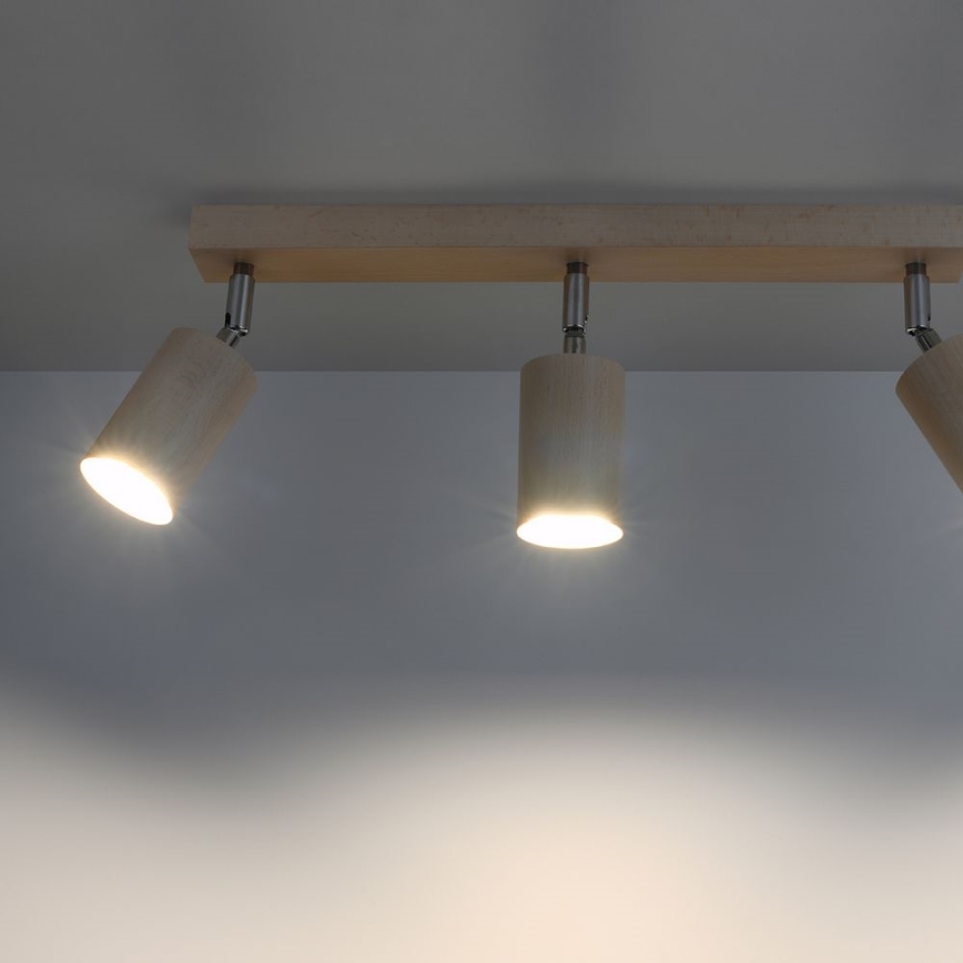 Точковий світильник BERGE 3xGU10/40W/230V бук