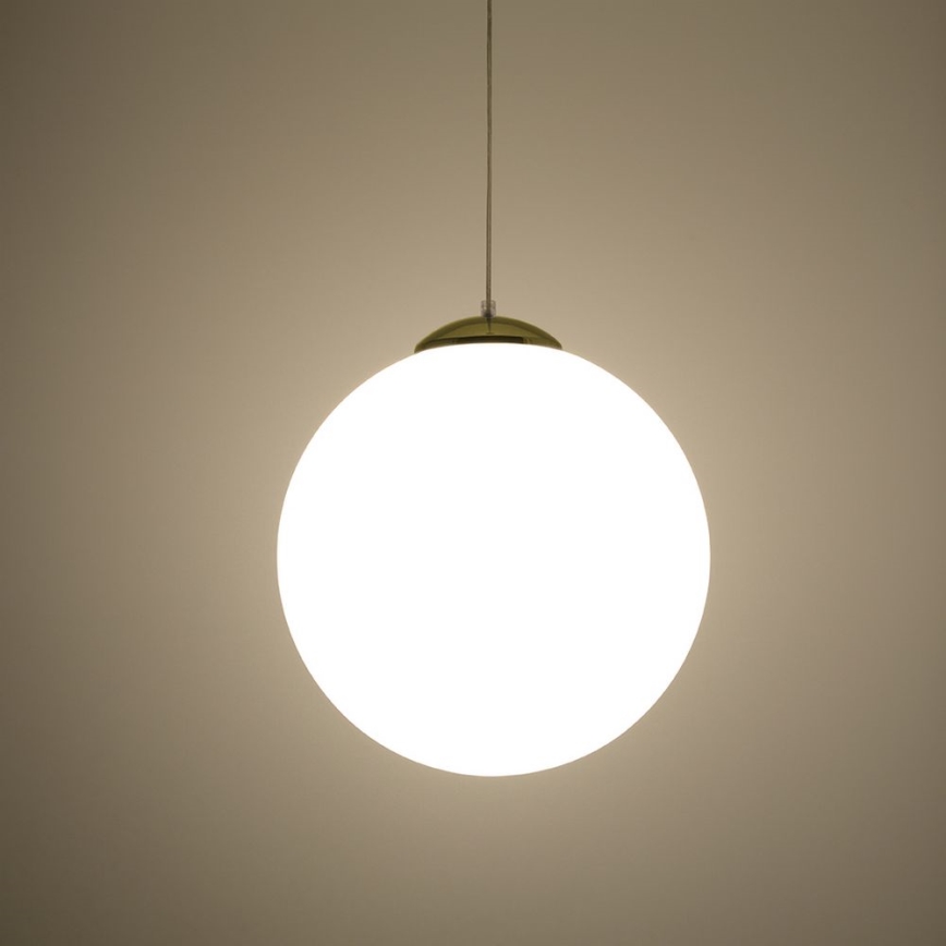 Люстра на шнурі TOYA 1x E27/60W/230V діам. 40 см біла/золота