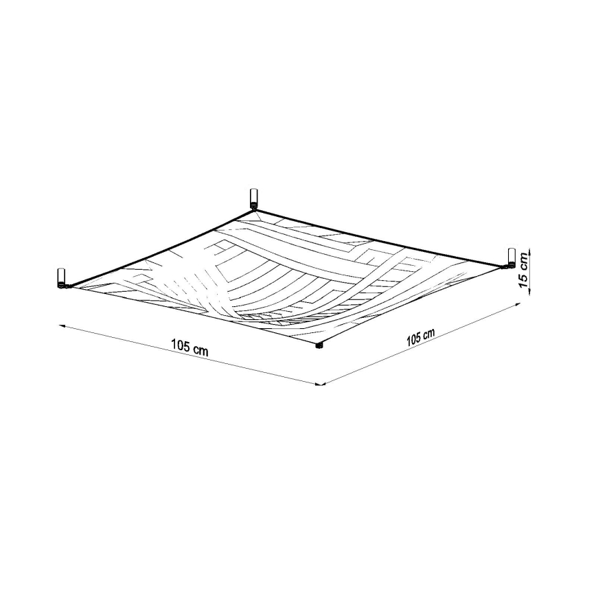 LED потолочный светильник LUNA 4xG13/8,5W/230V 105x105 cm белый